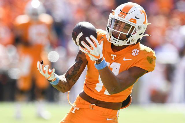 TheDougRush's tweet photo. The Giants acquire pick No. 73 to take Jalin Hyatt.

The Rams acquire picks No. 89 and 128 (4th round). https://t.co/q0cJpdGpmc