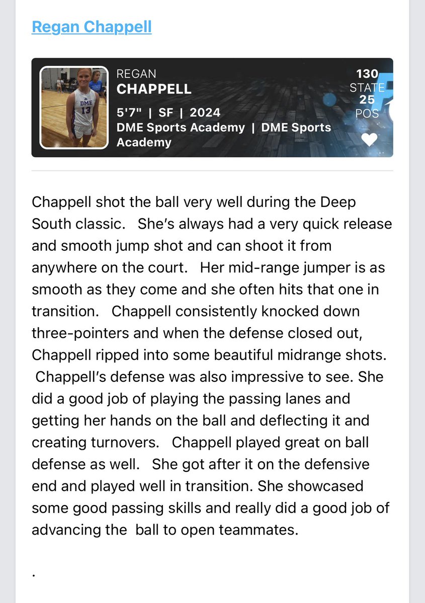 Thank you <a href="/hunterkeithl/">Keith Catfish Hunter</a> ! <a href="/DMEACADEMYGBB/">DME Academy Girls Basketball</a> @DME_TRAVELBBALL