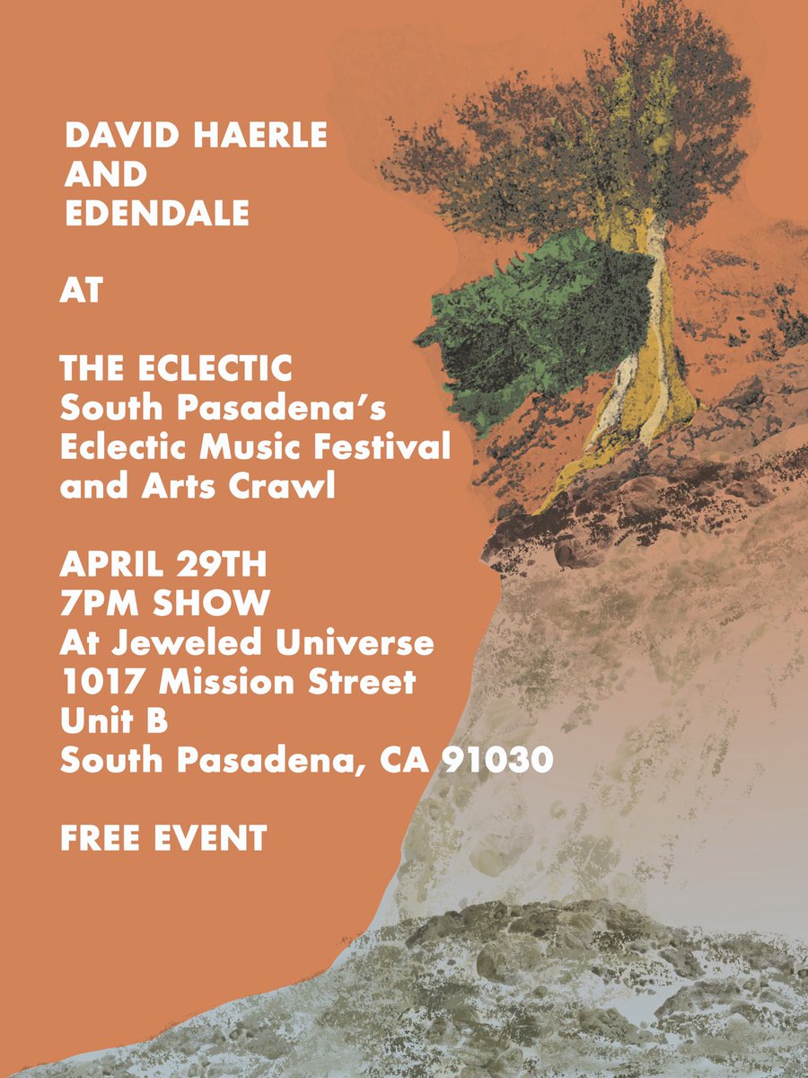 Thrilled to be performing at Jeweled Universe at 7 PM tomorrow (4-29) as part of the Eclectic (festival) in South Pasadena.  See poster for details.