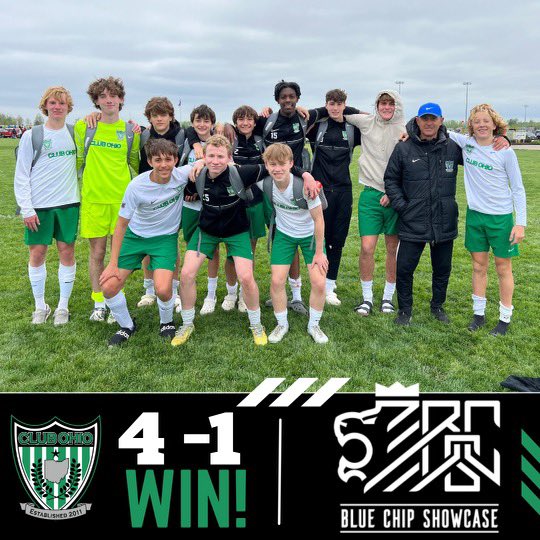 ClubOhio07Natl's tweet photo. Missing a few of our guys but we started out strong at The Blue Chip Showcase with a 4-1 win! 💚🖤⚽️ @ClubOhioSoccer @theohiosoccer @kingshammer #ClubOhioNationalTeams https://t.co/W2ICfSCLiD