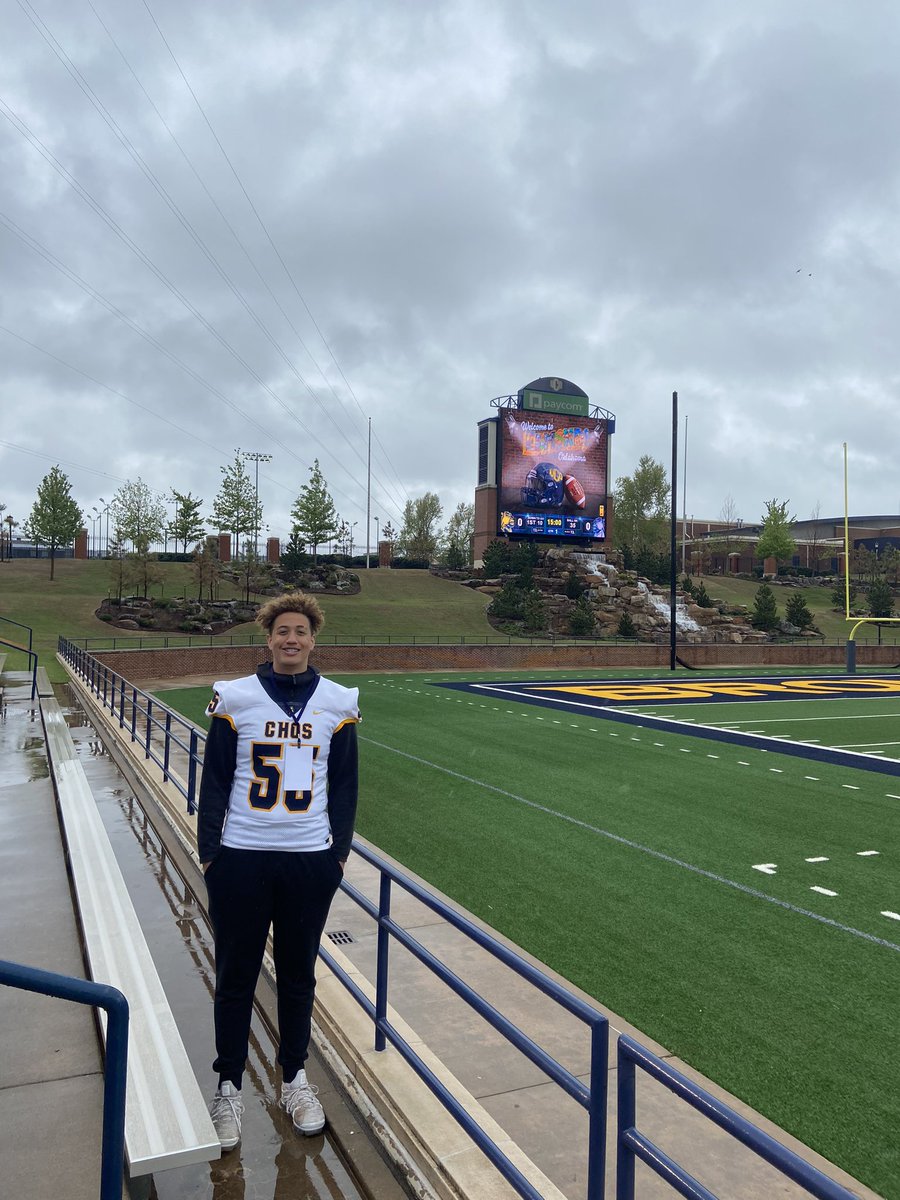 kamdenmiller5's tweet photo. Thank UCO for the visit and letting me be a broncho for a day!! #AGTG @_CoachDonald @_CoachNeal_ https://t.co/96ekW2yNyt