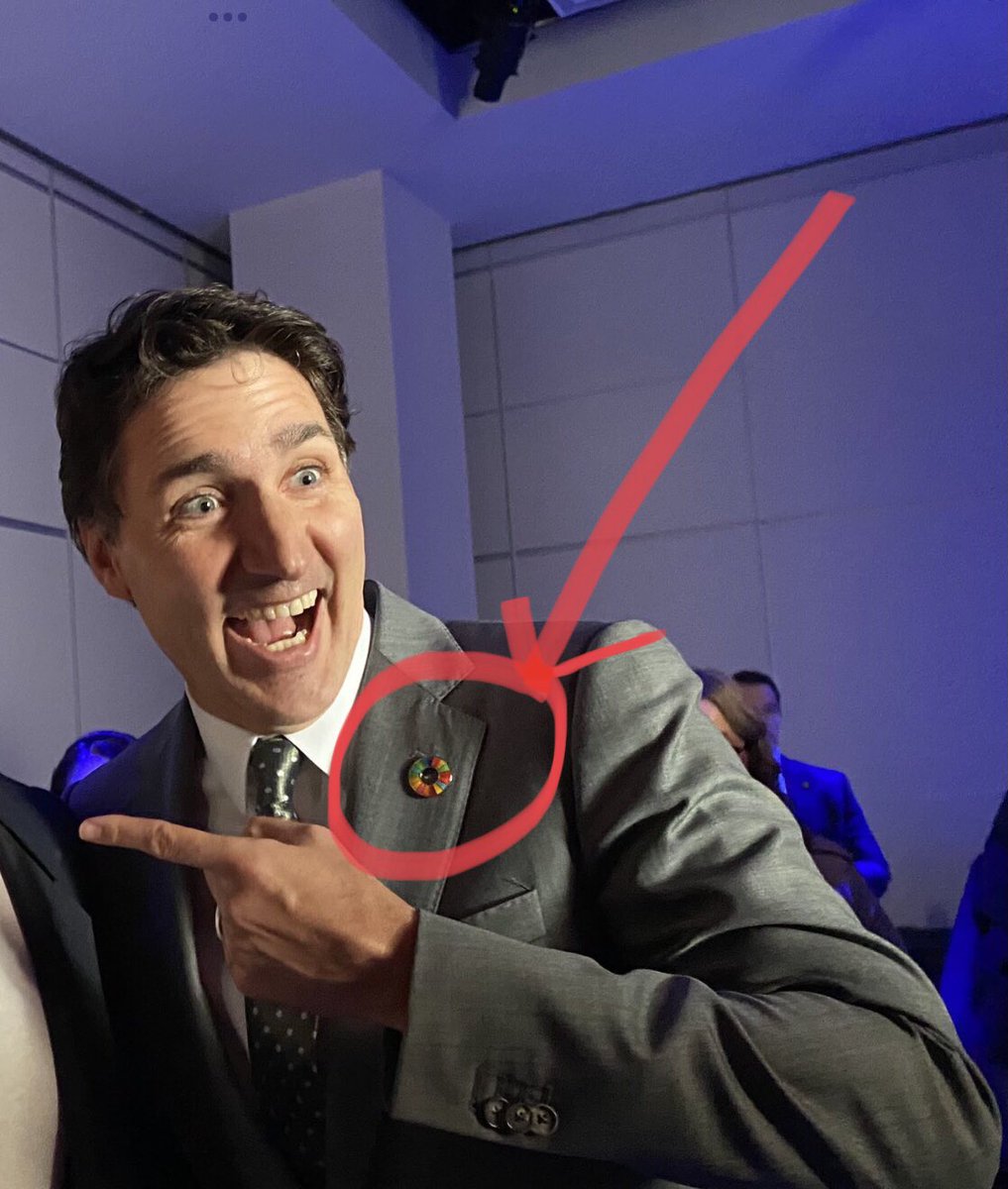 Sandra_____G's tweet photo. Why is PMJT wearing this pin and not a Canadian flag?
PMJT wears this pin proudly to show his support to the WEF and belongs to Klaus Schwab’s Great Reset group https://t.co/FpQSqoVCol