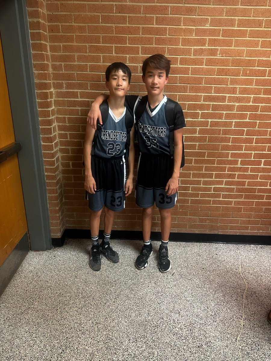 Trendsetters 6th grade win a good one tonight 35-27 vs LSA Elite. 

Great proformances by twins #23 Carey Oh 14pts 5asst &amp; #35 Han Oh 10pts 5rebs

Good defensive effort by #10 Elgin Burris-Edwards 3pts 5stls &amp; #24 Keegan Taylor 5pts 4stls 4rebs

Shoutout to Coach Todd