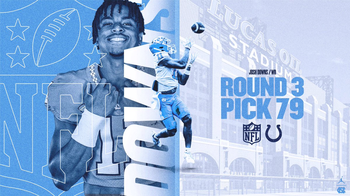 UNCFootball's tweet photo. Chapel Hill ▶️ Indy

Josh Downs is a Colt!

@Colts | #ProHeels https://t.co/j34jkg1gi2