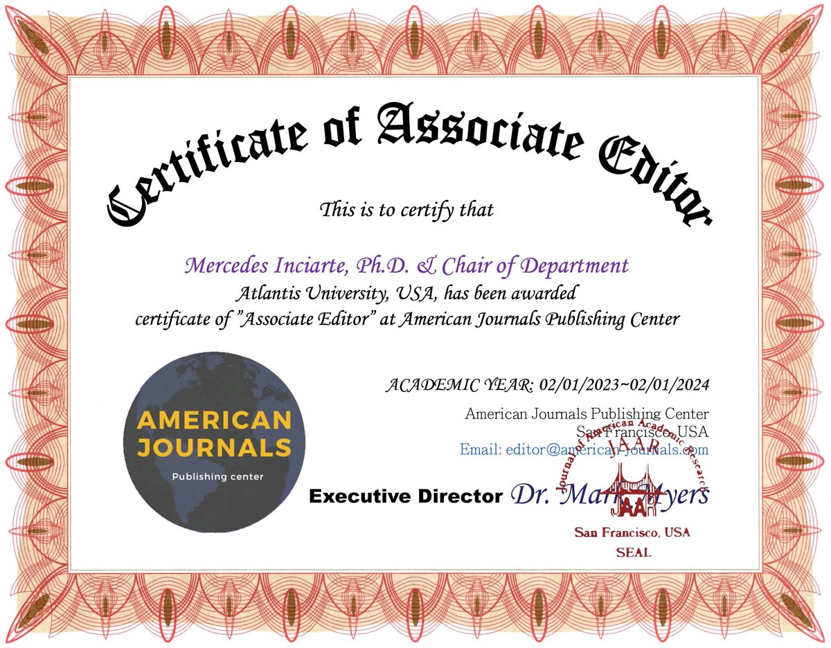 DrAllisonQiu's tweet photo. 🎉Congratulations to the Recent Certificate Award Recipients!🎉
American Journals Publishing Center, USA
https://t.co/WUqWnTAdt2

#americanjournal #publishinusa #PublishingCenter #publication #USJournal #publishingcompany #publishinghouse 

#AmericanJournals #callforpapers https://t.co/fIU6qFYVEX