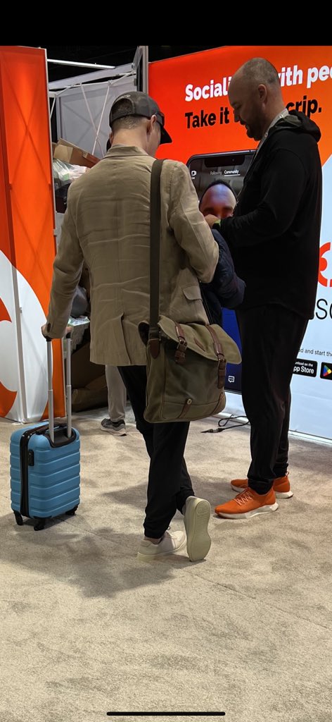Vidscrip's tweet image. The @vidscrip team needs help.  What does @briankuyath (our CTO) have in this tiny bag? #aua23