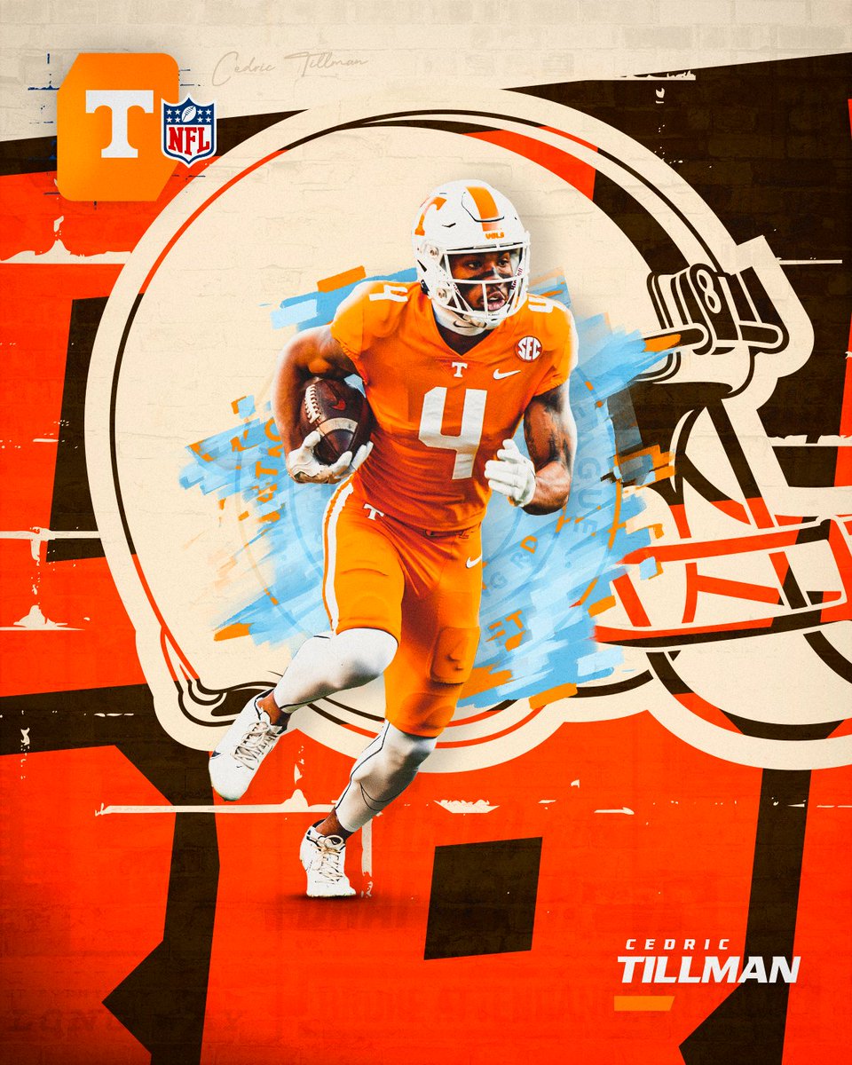 Vol_Football's tweet photo. Rocky Top to The Land!

@Ctillman04  ➡️ @Browns 
Round 3 Pick 74

#NFLDraft | #Browns https://t.co/4rkGykUAfe