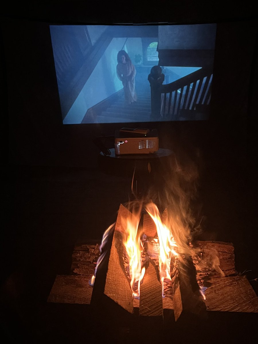 arandomname77's tweet photo. If I’m going to watch #TheLastDriveIn  with @therealjoebob and  @kinky_horror there’s no better way than under the open sky by a fire. #bringthedriveintoyou #MutantFam https://t.co/rH2O77brFM