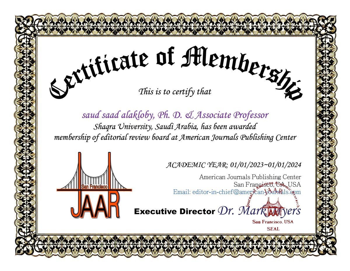 DrAllisonQiu's tweet photo. 🎉Congratulations to the Recent Certificate Award Recipients!🎉
American Journals Publishing Center, USA
https://t.co/WUqWnTAdt2

#americanjournal #publishinusa #PublishingCenter #publication #USJournal #publishingcompany #publishinghouse 

#AmericanJournals #callforpapers https://t.co/MvMquLlYON