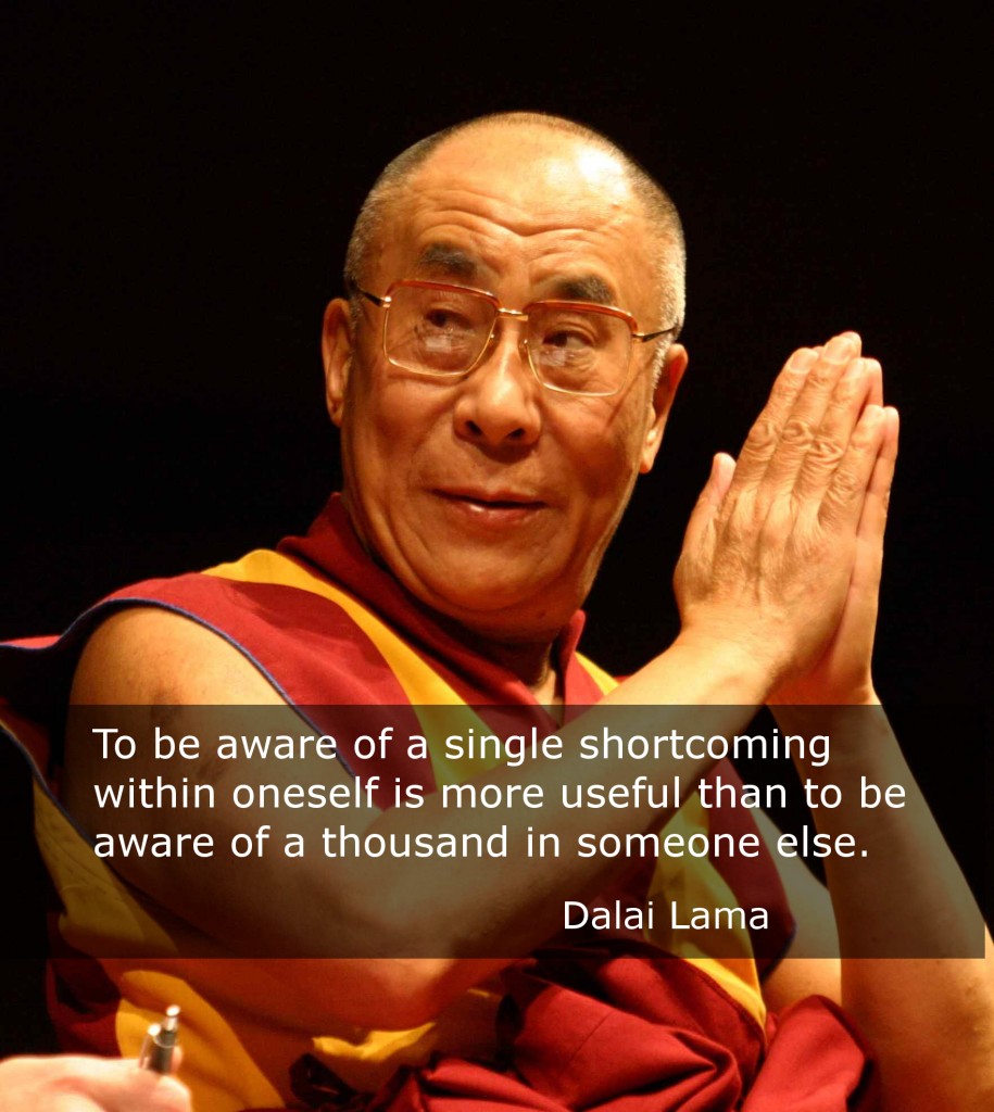 Being aware of our own shortcomings ~ 14th Dalai Lama
justdharma.com/lquoa