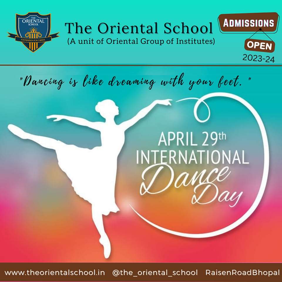 TheOrientalSch's tweet image. #dancedance #worlddanceday  #thoughtoftheday #ThoughtProvoking #positivevibes #PanchayatiRaj #PanchayatRaj 
#worldbookday2023 #bookday2023 #bookday 
#earthday2023 #earthdayeveryday 
#eidmubarak2023 
#privateschoolinbhopal #admissionoopenfor2023 #admissionsopen2023_24