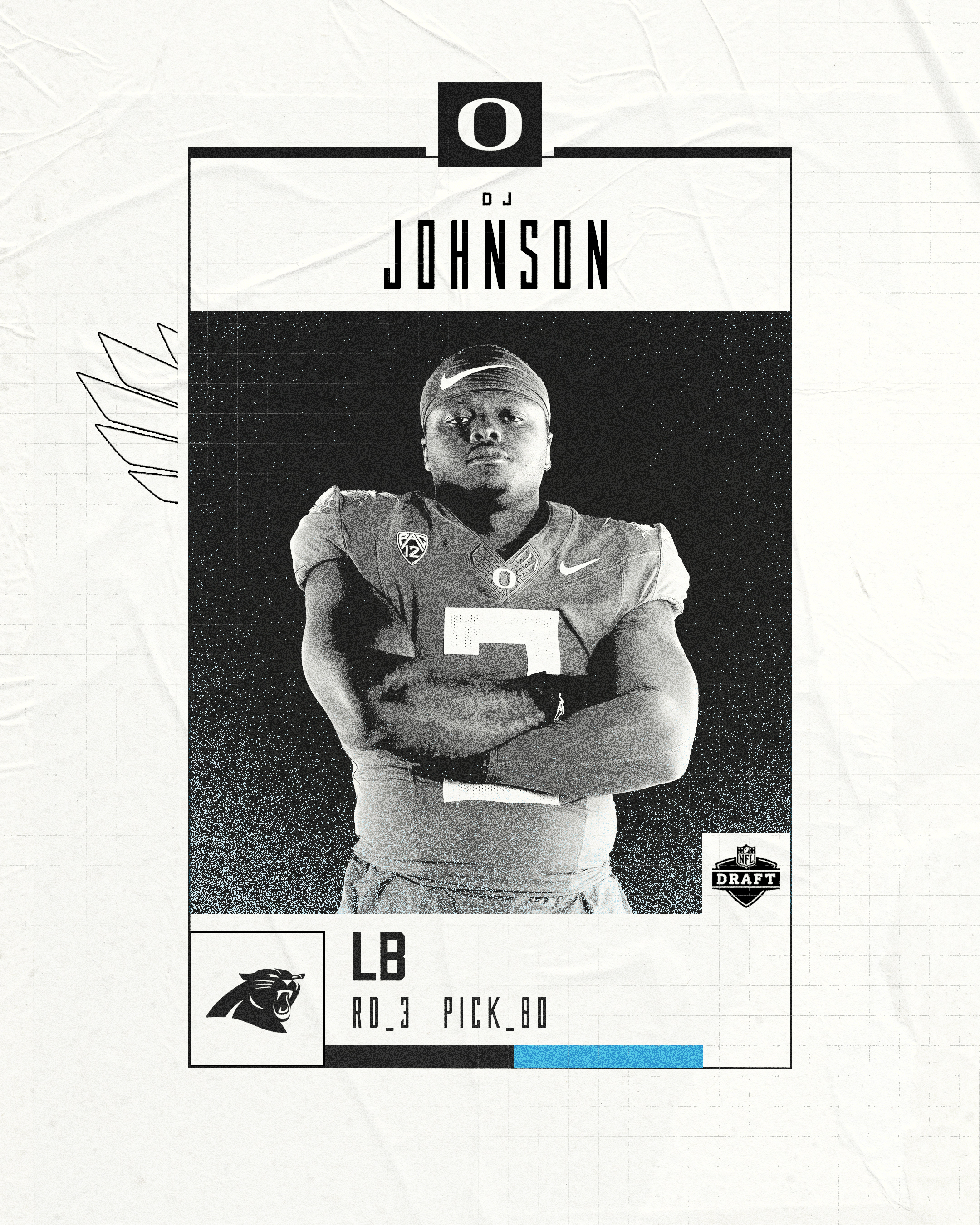 DJ Johnson selected by Carolina Panthers in third round of 2023 NFL Draft