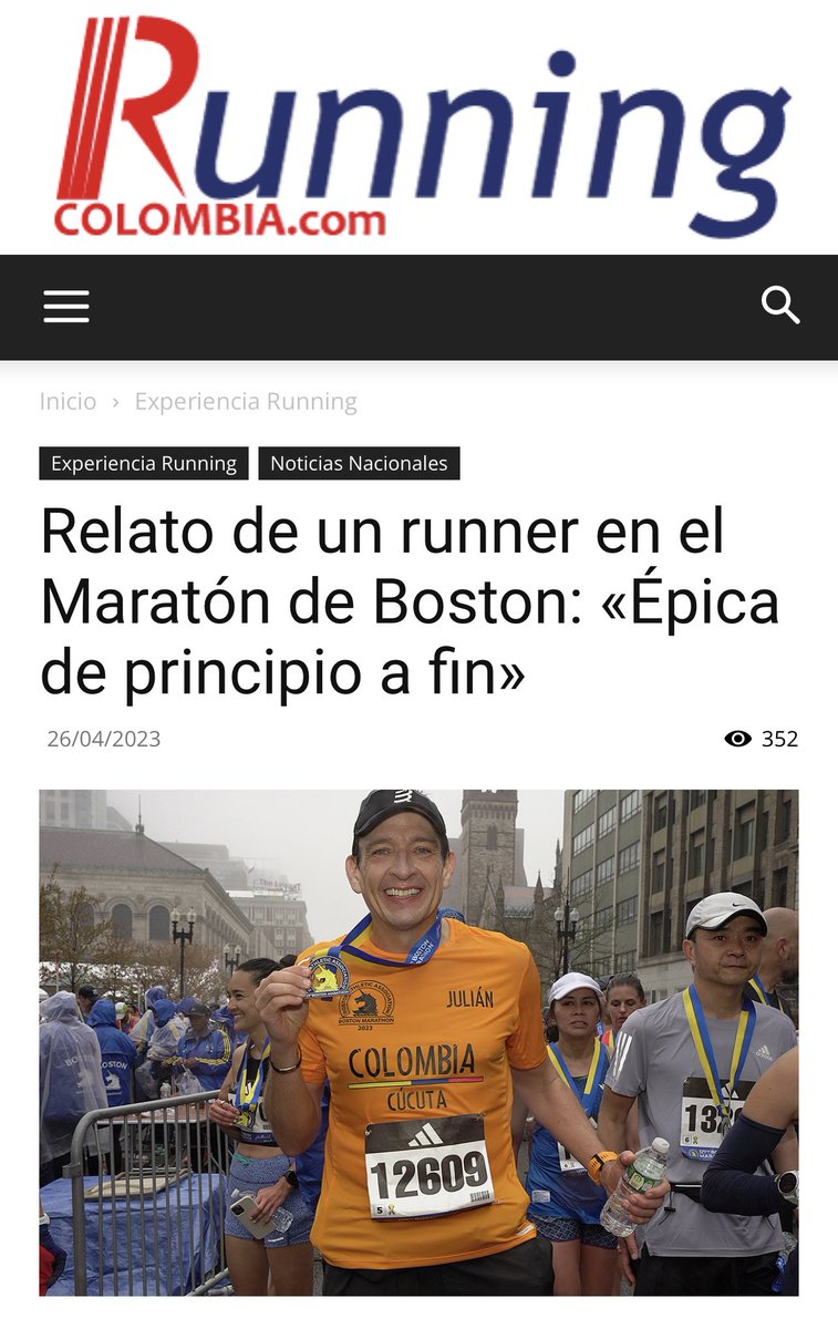 jgarciawren's tweet photo. De pasar a que nunca pensé hacerla, a trabajar porque nunca dejé de soñarla. Crónica de una gran experiencia de vida, correr 🏃‍♂️@bostonmarathon, la más de las más🔝. Gracias @Running_Col por la oportunidad, invitados a leerla, ¡gracias! #boston127 

🔗 https://t.co/IwwFHUs7Rw https://t.co/1im1JXKX4l