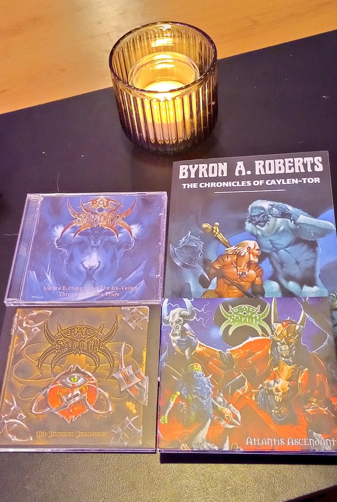 of_lorc's tweet photo. Recent arrivals from Shadow Kingdom Records and DMR Books. This evening is about to get substantially more ...antediluvian. 
*trumpet riff* 🎺 I may be in the minority on this, but I reckon #BalSagoth progressively got better, with 'The Chtonic Chronicles' being a masterpiece. https://t.co/taY2rxzH8B