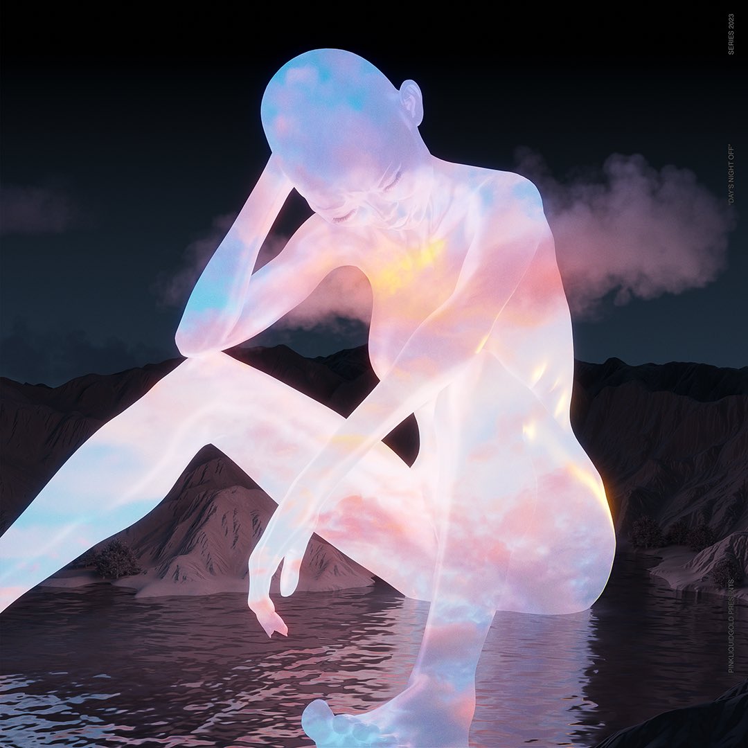 pinkliquidgold's tweet photo. “Day’s night off” #cryptocurrency #cyptoart #nftcollector #NFTartists #NFTdrop #blender3d #NFTs #illustrations https://t.co/IJvbZDjxXf