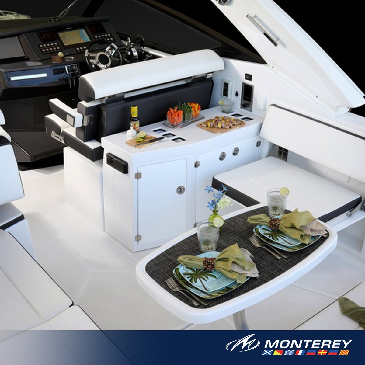 Do you know what's better than a delicious dinner? A delicious dinner aboard a Monterey! Dine out on the water: montereyboats.com