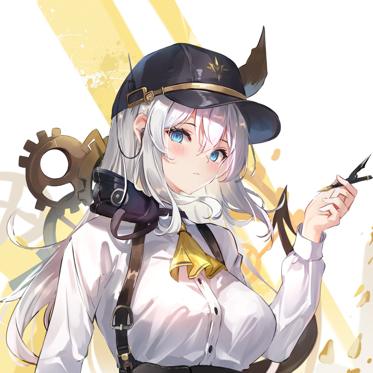 my submission for #MoresoArt 

To prevent Ai from everything, there is a city that produces energy using archaic technology and human labor. In this polluted environment, a mask is required.

 steampunk still cool fashion! ( ノ ^o^)ノ