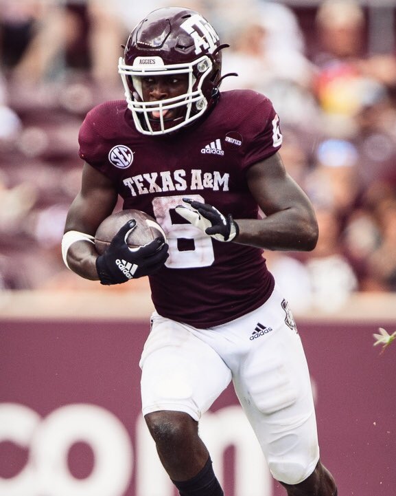 PFF_College's tweet photo. Miami selects Texas A&amp;M RB Devon Achane 84th overall

🐬 93.7 rushing grade since 2021 (1st among SEC RBs) https://t.co/HLIK1chVsk