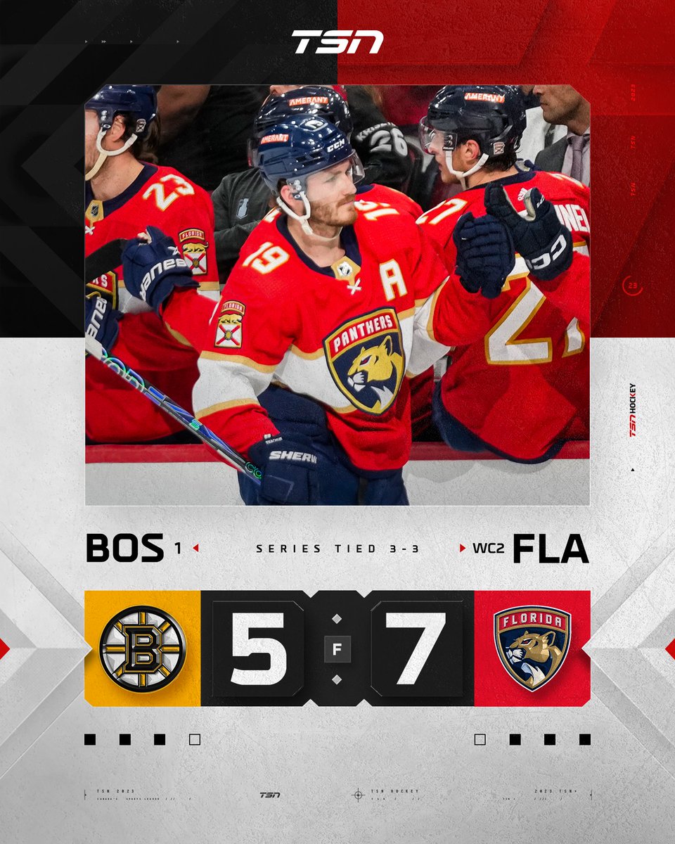Brad James on Twitter "RT TSN_Sports THE PANTHERS FORCE A GAME 7!"