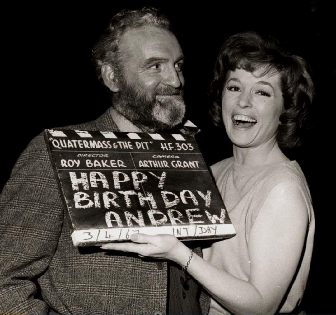 A birthday on the set of 'Quatermass and the Pit' Hammer (1967) Barbara Shelley