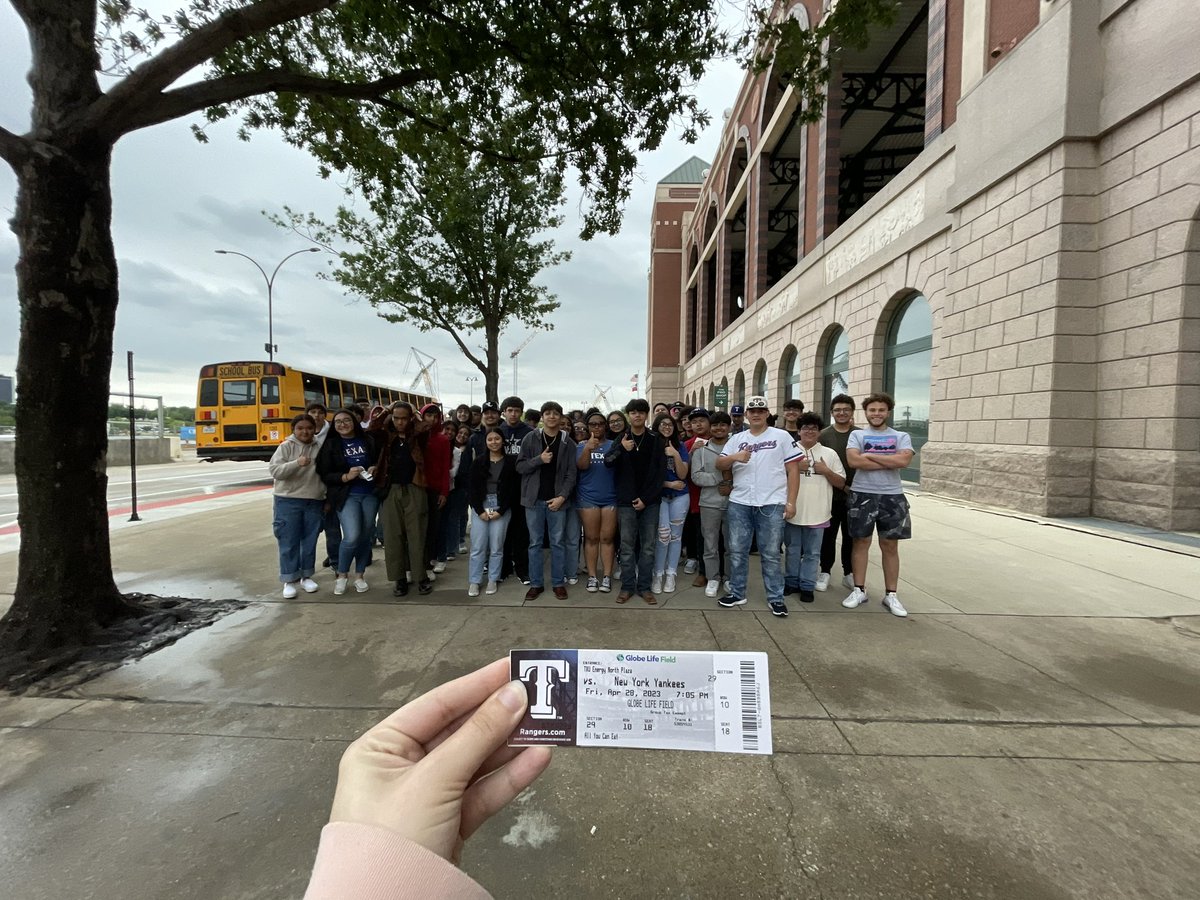nimitzHSband's tweet photo. Nimitz Band at Texas Rangers! #takemeouttotheballgame #bandfriends https://t.co/qtLvzLiR4b