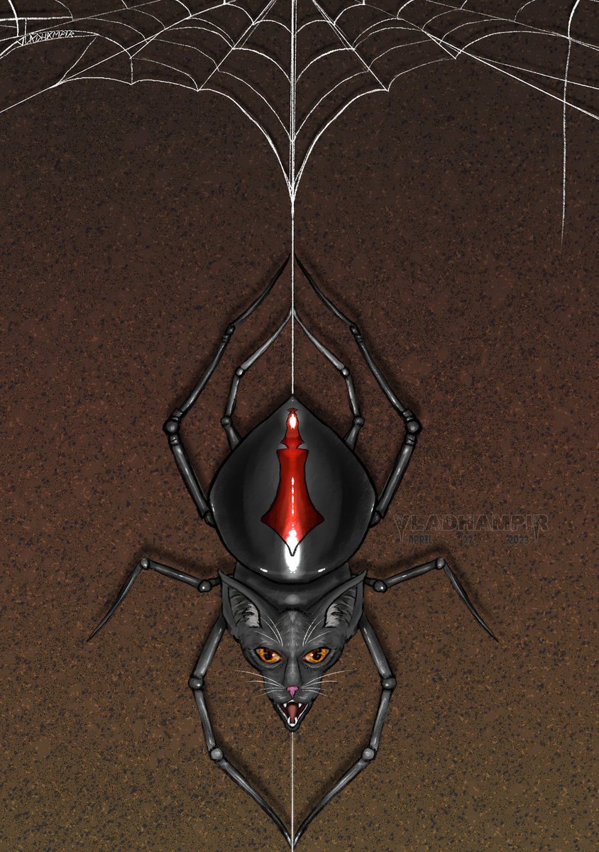 vladhampir's tweet photo. A Spider/Cat hybrid requested by @faedec 🕸️😺🕷️ https://t.co/o35f1rcNWr