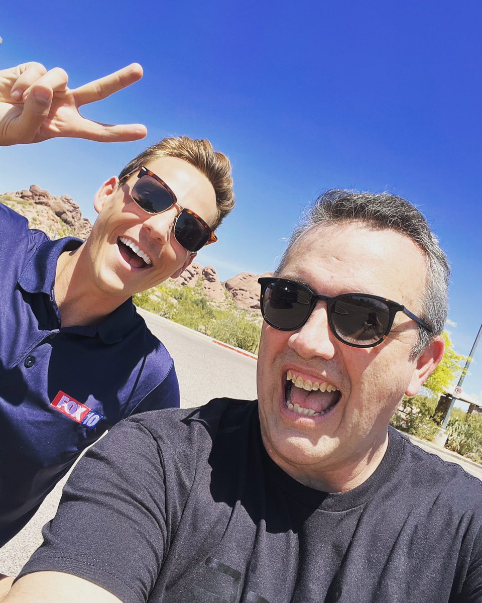 Chris_Frailey's tweet photo. Fun times today hanging out with Ty Brennan of #fox10news talking about the upcoming #monsoon. #azwx #azchasers https://t.co/f7dCZHyEAC