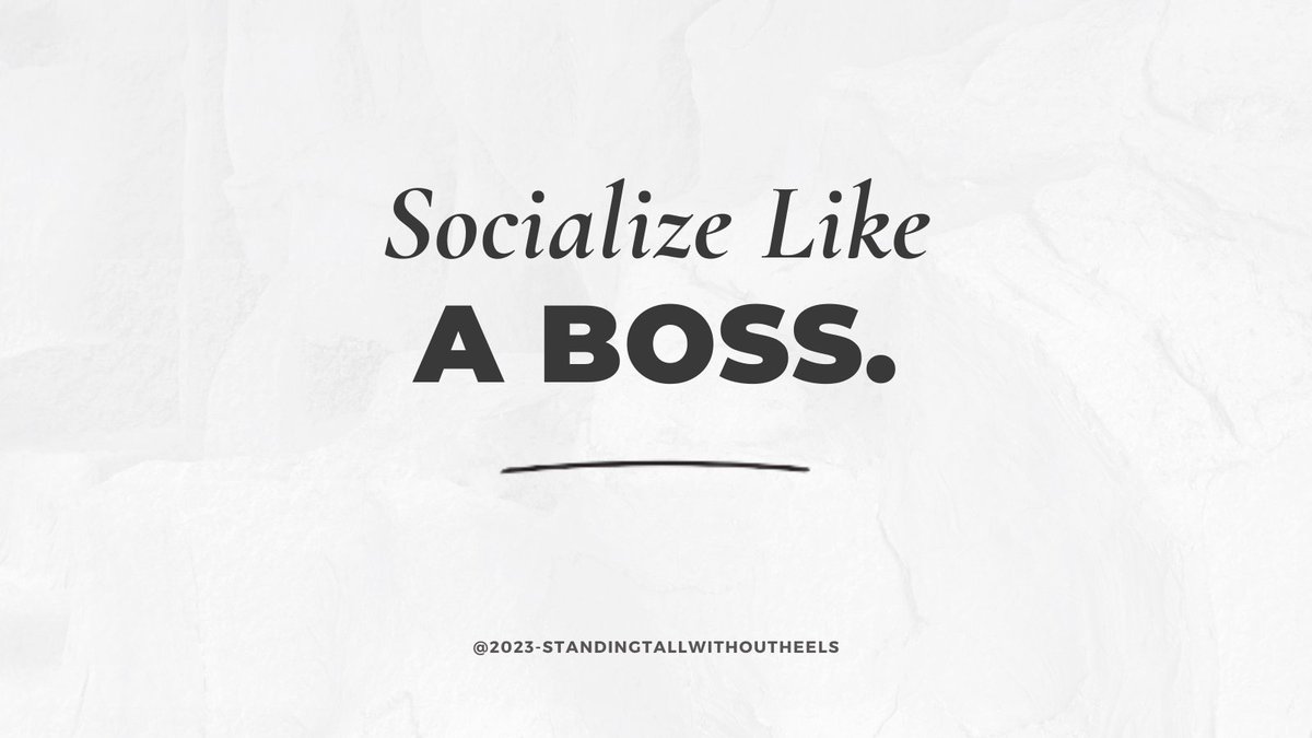 Don't let socializing become a thing of the past! 

🚫 Join the #standingtallwithoutheels newsletter and get notified of all the best inspirational events and workshops in your area. Let's connect, inspire, and uplift each other! 🙌👭💪 #networking #womeninbusiness #womenleaders