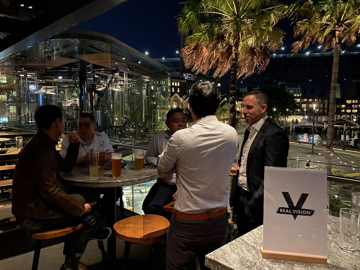 MajorDuffles's tweet photo. Another great Real Vision meet up in Sydney this month, the tribe is growing… with Melbourne, Perth and Auckland tribes forming, more to follow… #rvmeetups @RealVision @RaoulGMI @RealVisionBot @TheRVCollective https://t.co/fFU1WhFDUY