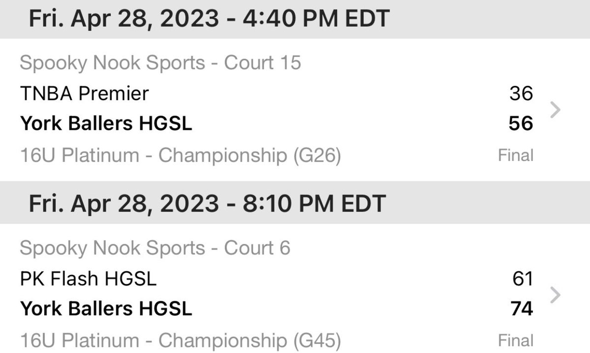 2 big wins for the 16u <a href="/yorkballers/">York Ballers Inc #TeamEastBay</a> . Tip off tomorrow in the sweet 16 at 12:30 <a href="/HGSL_HoopGroup/">HGSL</a>