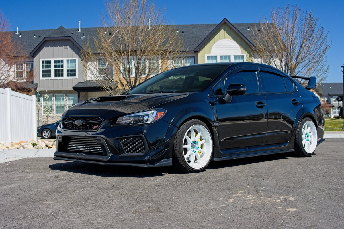 Greg_LPAS's tweet photo. Dope WRX STi Trade in at work that due to mods will be going to the auction instead. To much risk to sell it at the dealership. But I had the keys and time so snapped some pics. #subaru #wrxsti #grimmspeed #workwheels #cobbtuning https://t.co/s81XU7EUIl