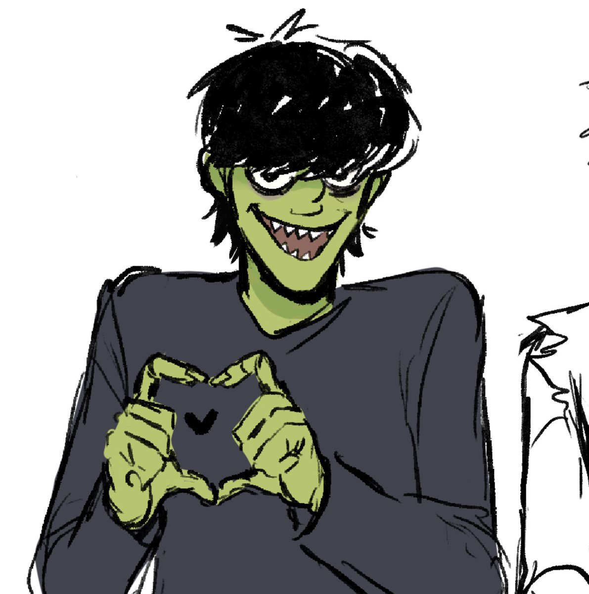 dirtw0rms_'s tweet image. It’s hard to draw him since he’s so ugly #Gorillazfanart