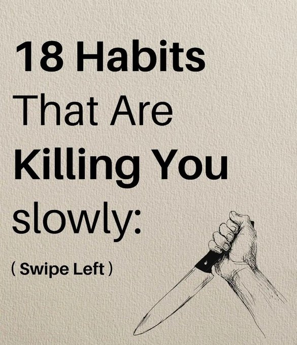 Smooth Sailing Mindset on Twitter "These 18 habits are KILLING YOU
