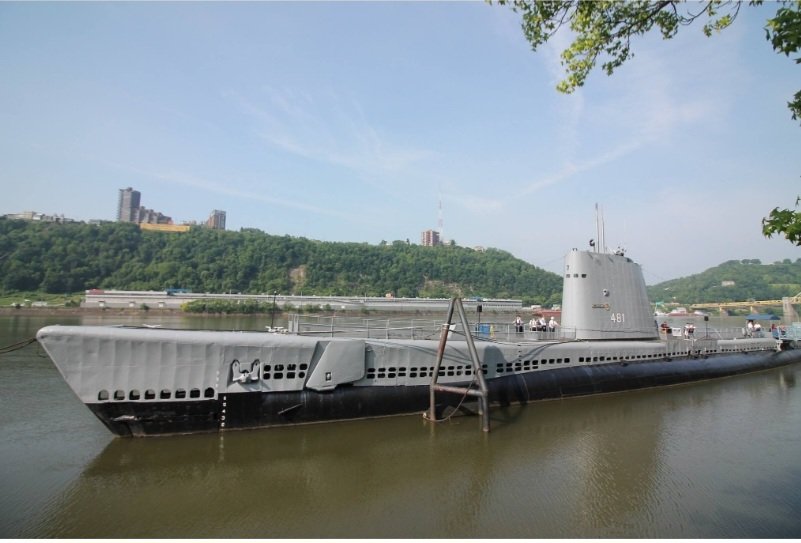 78 years ago today, on 28 April 1945, Tench-class submarine USS Requin (SS-481) was commissioned, CDR Slade D. Cutter in command.
MuseumShip at Carnegie Science Center,  Pittsburgh, PA