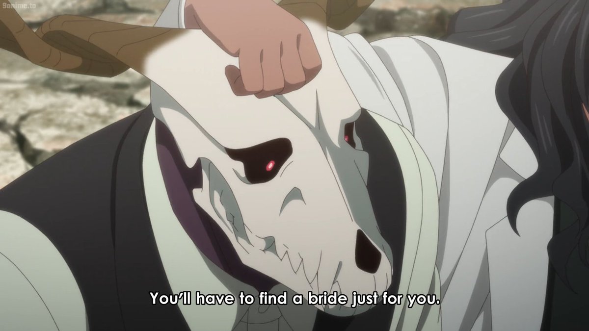 Juggermelon's tweet image. EXTREMELY upset at the anime's adaptation of this scene. The manga makes it a point Elias's teacher doesn't impose heteronormality or gender norms on him and of COURSE the anime completely omits it LMAO