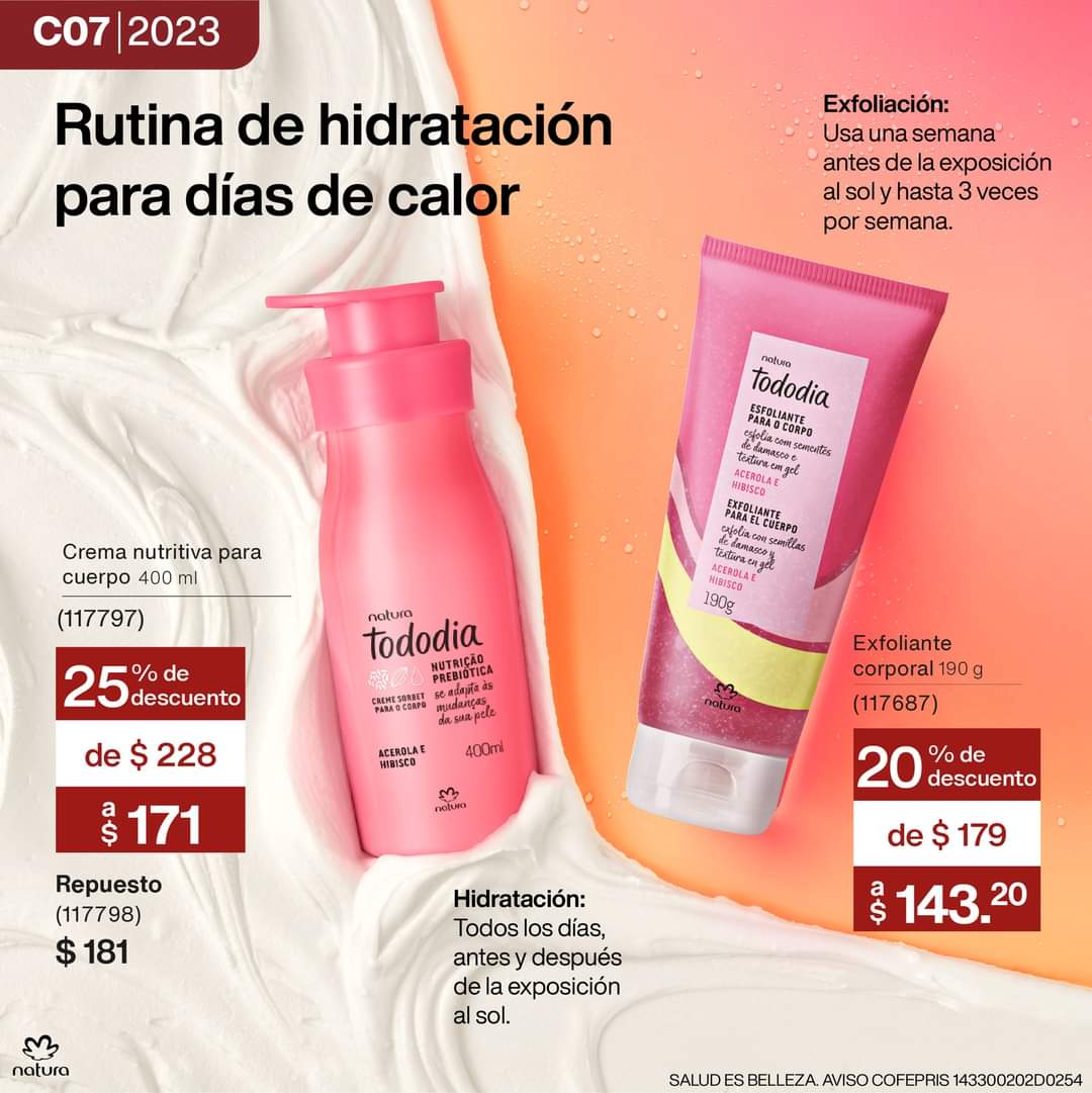 NaturaOda's tweet image. Buscás un toque revitalizante? Disfrutá la frescura de la nueva línea Acerola e Hibisco de #Tododia. Una fragancia que libera, nutren y revitalizan tus sentidos
#naturamexico
#CuidadosPiel