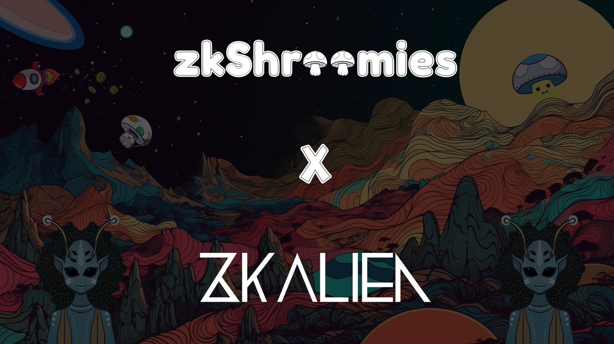 zkShroomies's tweet photo. 🍄👽zkShroomies x Zkalien👽🍄

To celebrate this collaboration, we're giving away 50 WL spots and 2 free mint ONLY to Zkalien holders🌌

How to enter:
1️⃣ Follow @zkShroomies &amp; @Zkalien
2️⃣ Like &amp; RT this post
3️⃣ Show your Zkalien and ID

48 HOURS⏰

#zksync #zkSyncEra #Giveaway https://t.co/cOoFqDT1WB