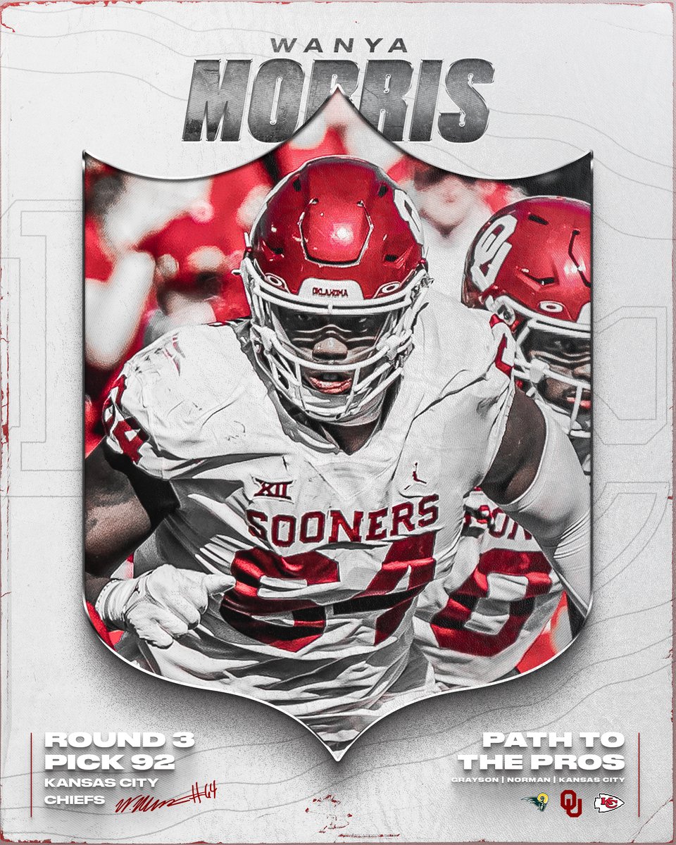 Round 3 | Pick 92 @wanyamorris64 ➡️ @Chiefs #OUDNA | #NFLDraft