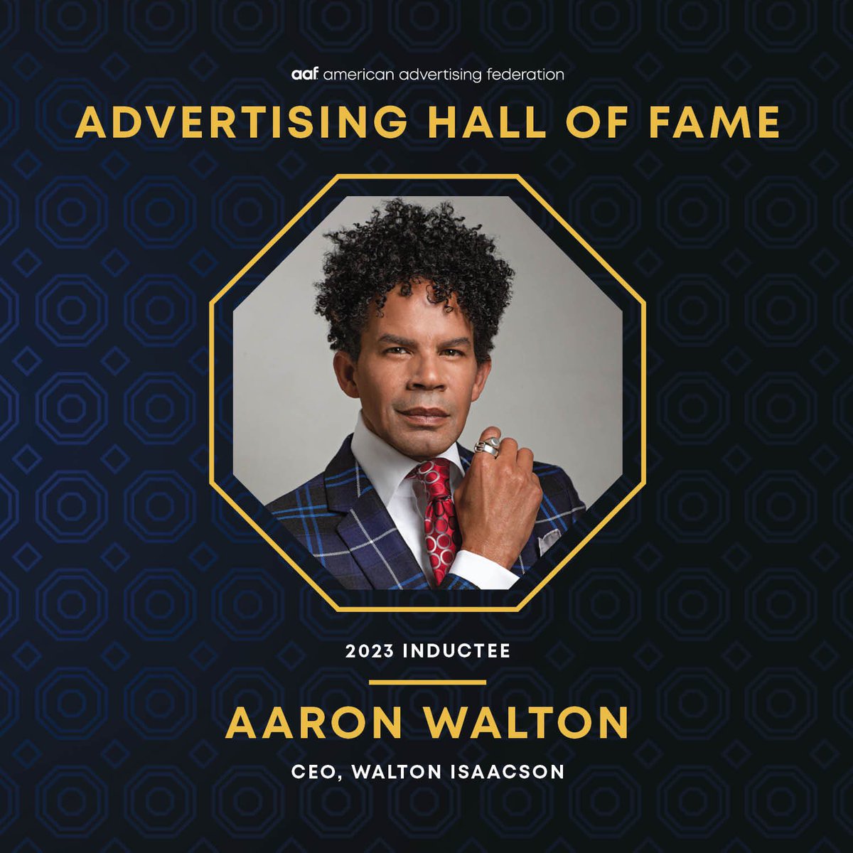 Congratulations to my business partner Aaron Walton for being inducted in the 2023 AAF Advertising Hall of Fame! <a href="/WaltonIsaacson/">WALTON ISAACSON</a>