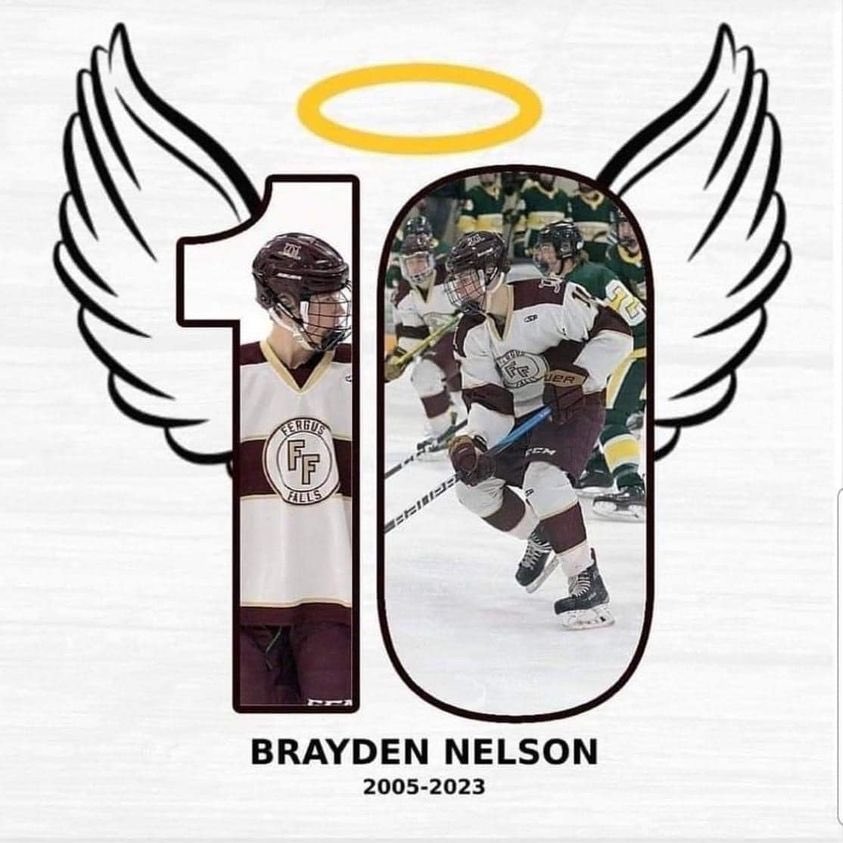LetsPlay_Hockey's tweet photo. Condolences to the Fergus Falls hockey community and the family, friends, classmates and teammates of Brayden Nelson. #SticksOutForBrayden 

https://t.co/e73kaERHbV https://t.co/Uoe34kyKIZ