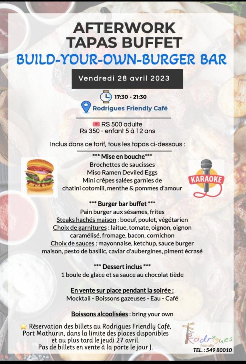 birgitrudolph6's tweet photo. AfterWorkTapas at @RodriguesFrien1 yd evening,highlight of my week.We were 60 guests enjoying evthing fr. building our own burgers to performing Karaoke or dancing a little.I spent t. evening w.2🇲🇺 ladies who were just fun to be with, giggling nonstop esp.during t.Karaoke part😂 https://t.co/cCTTYxKcMr