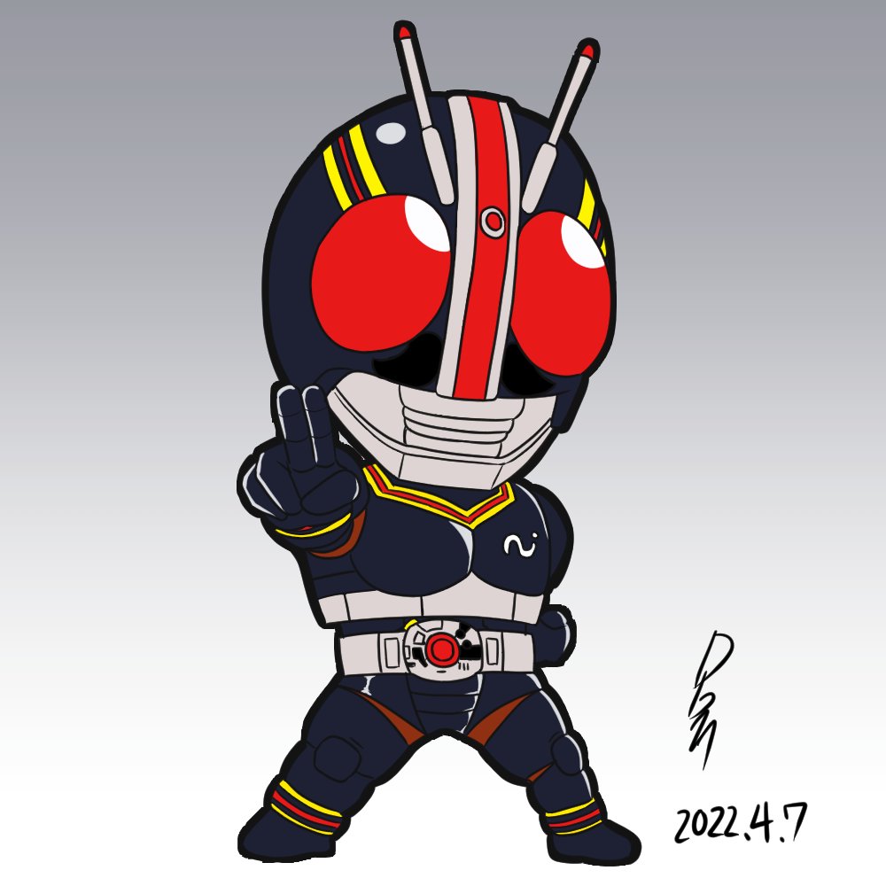 「今日は昭和の日なので自分の推し仮面ライダー BLACKとシャドームーン  #昭和」|Dboy@カトリーヌ画集25%のイラスト