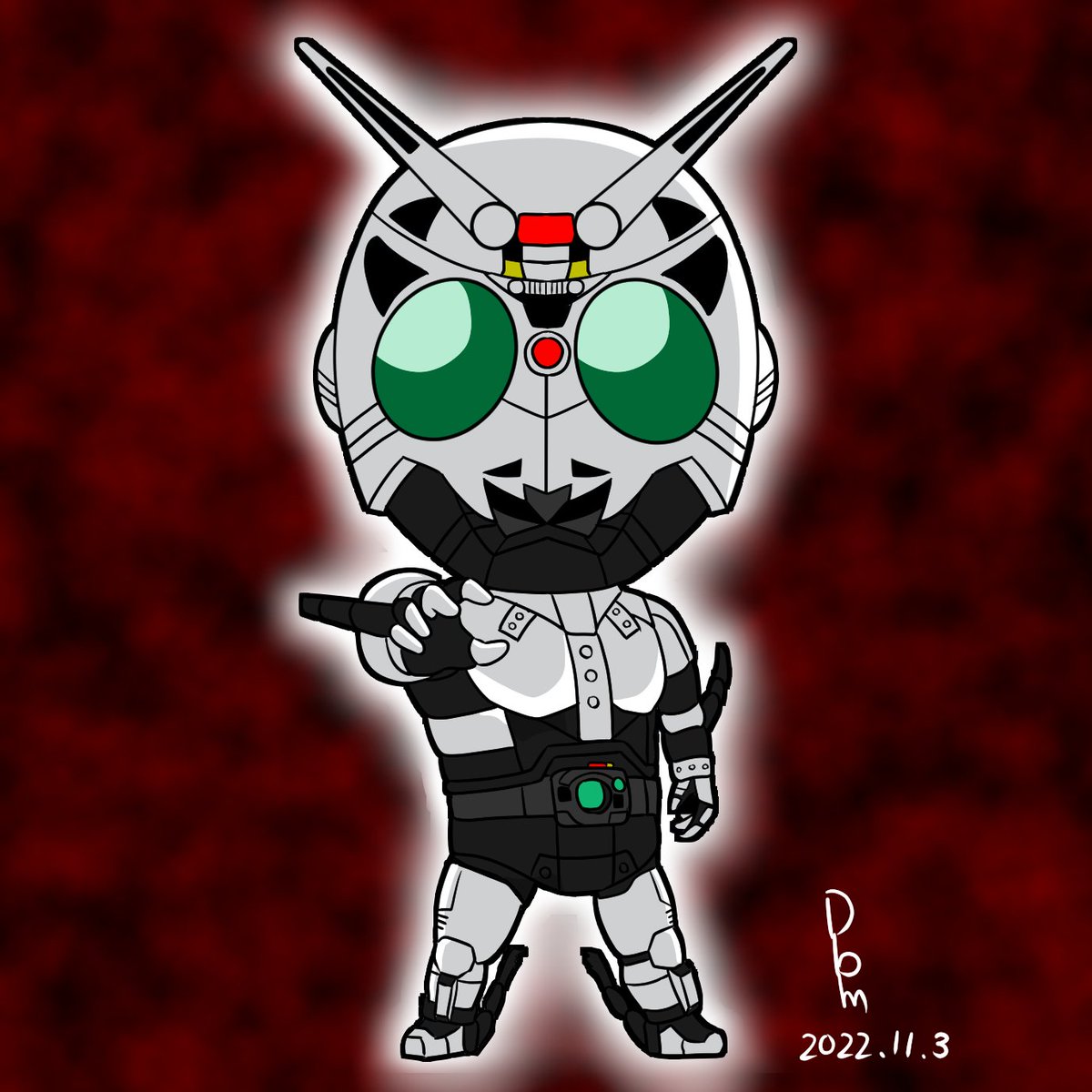 「今日は昭和の日なので自分の推し仮面ライダー BLACKとシャドームーン  #昭和」|Dboy@カトリーヌ画集25%のイラスト