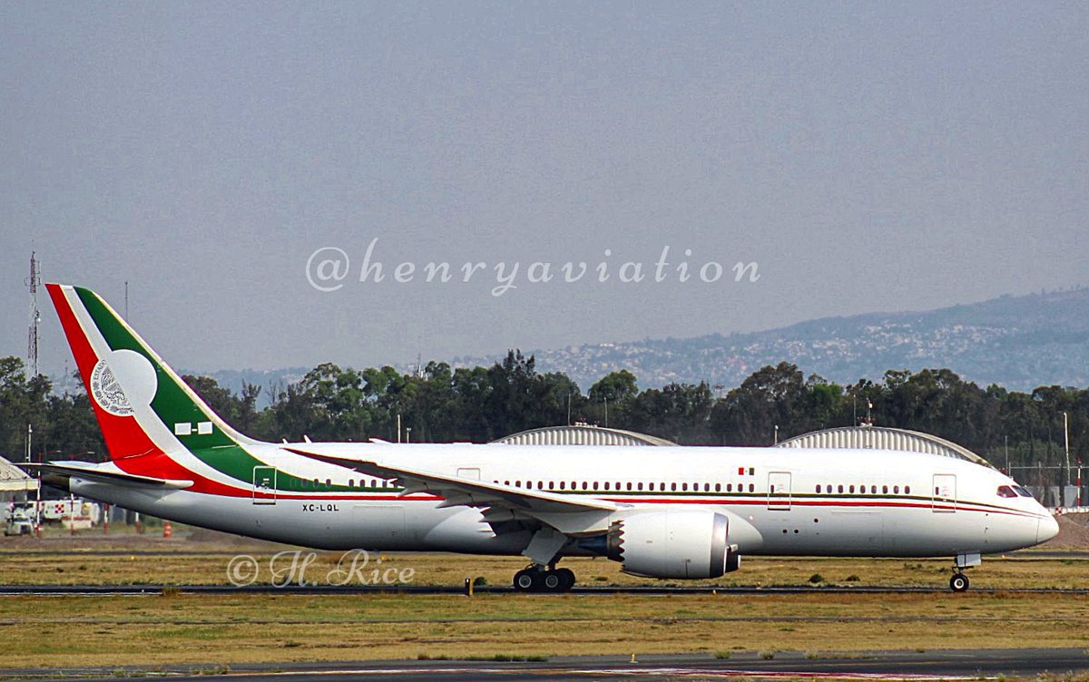 henryaviation's tweet photo. Boeing 787 #Dreamliner XC-MEX TP01 (no diré nada más...por ahora) #avionpresidencial #TP01 #Tayikistan #FuerzaAereaMexicana #XCMEX #AICM https://t.co/9MjeUEqhvd