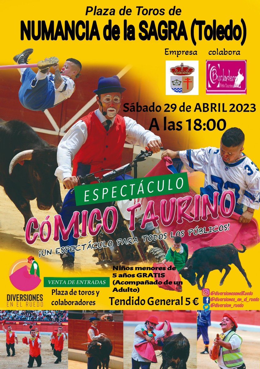 En nuestro ESPECTÁCULO,ni se denigra,ni se veja,ni se falta el respeto a ningún profesional taurino con Discapacidad.CONTINUAMOS TEMPORADA  2023 OS ESPERAMOS EN NUMANCIA DE LA SAGRA.🤡🫶
