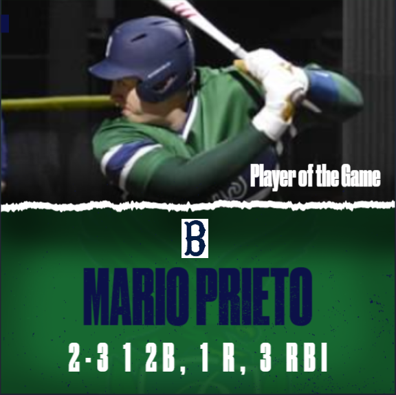 BHSHawkBaseball's tweet photo. Hawks improve to 12-10 and 10-2 in conference play.  Player of the Game goes to Senior @MarioPrieto123 https://t.co/P1Xku37ftW
