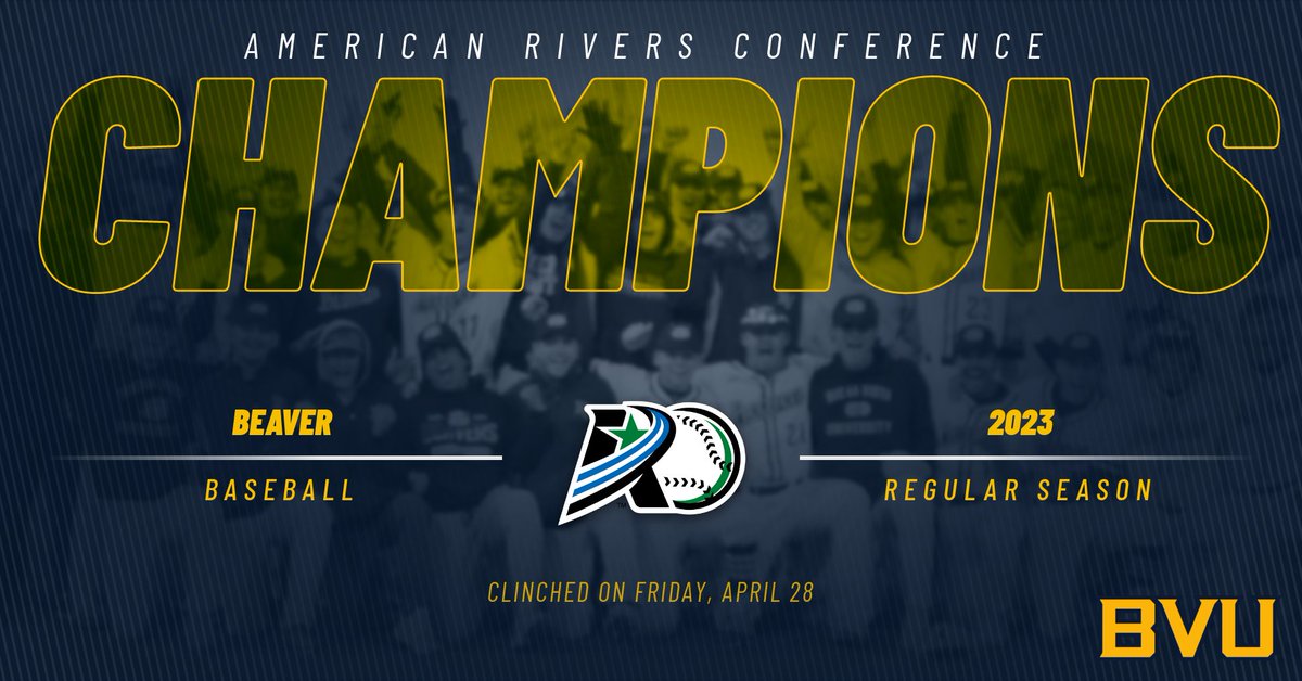 BVUAthletics's tweet photo. The @BVU_Baseball team has made it back-to-back @AmerRiversConf titles.

RECAP: https://t.co/qOrITkhFKG

The series concludes on Sunday with a DH starting at 1 p.m. #d3baseball #rollriversBSB https://t.co/UuXGZI6fIH