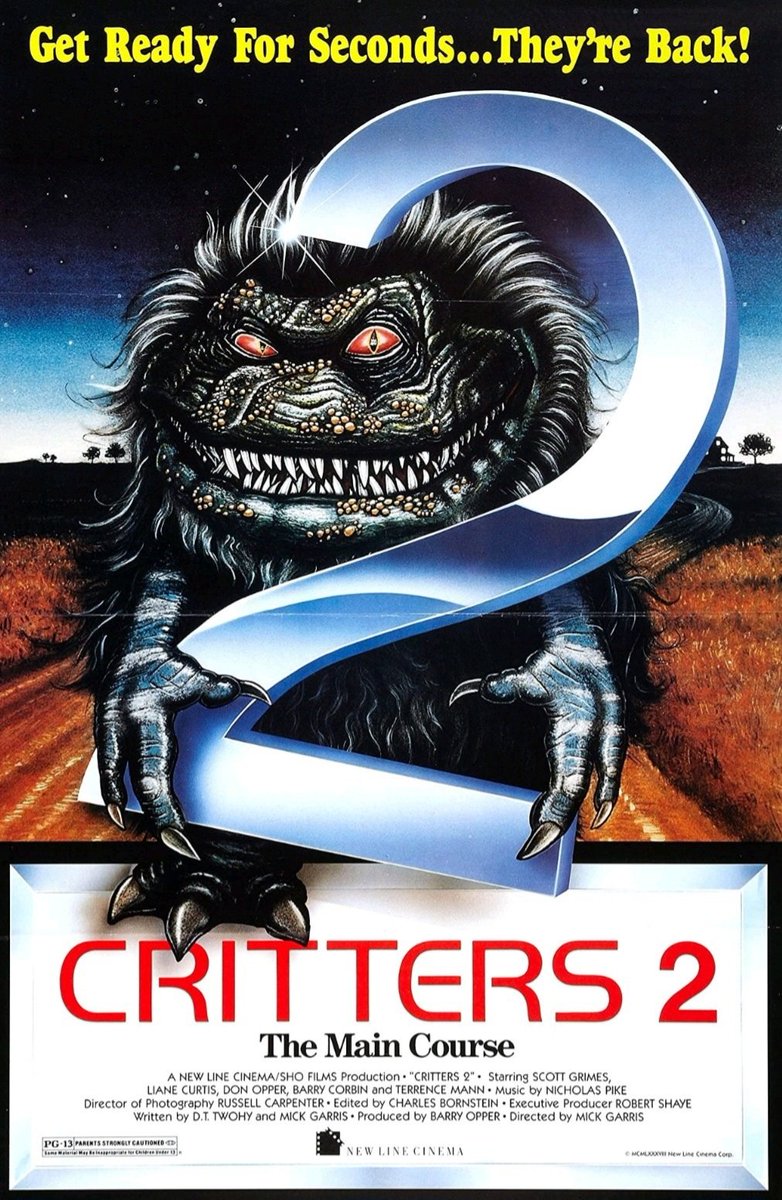 HorrorOrman's tweet photo. Released April 29, 1988.
#Critters2TheMainCourse
#MickGarris
#horror #scifi #sciencefiction #comedy #thriller https://t.co/QWe87p5imO