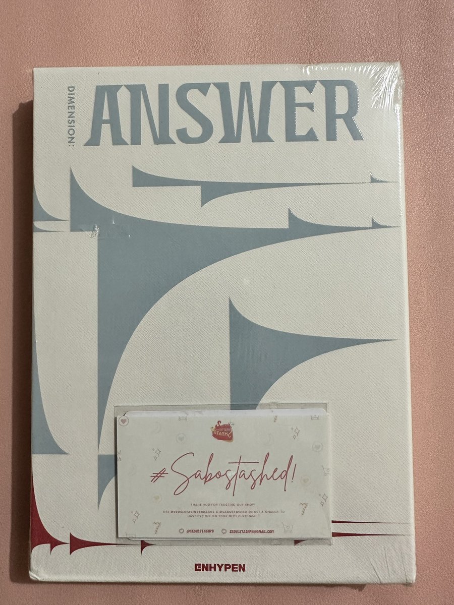 yhoonwonie's tweet photo. โ 042923
D:A Yet ver ๐ซถ Nasaktuhan kong sale yayy thank you @SeoulStashPH! sobrang well-packed! inuwian ng bias at bias wreckers ๐
Became an Engene after Dimension:Answer era so daserbb i finally have this album ๐ฅน
#SeoulStashFeedbacks #SaboStashed https://t.co/TlzXjVuser