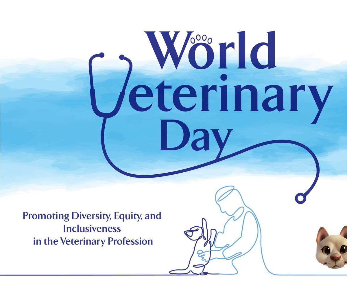 Best doctor in the world is a veterinarian. They cure speechless creation of God.
So recognise the role of veterinarians in animal health around the world.
This year theme of #WVD is
"Promoting Diversity, Equity, and Inclusiveness in the Veterinary profession"
#WorldVeterinaryDay
